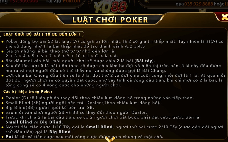Hướng dẫn chơi Poker cho người mới