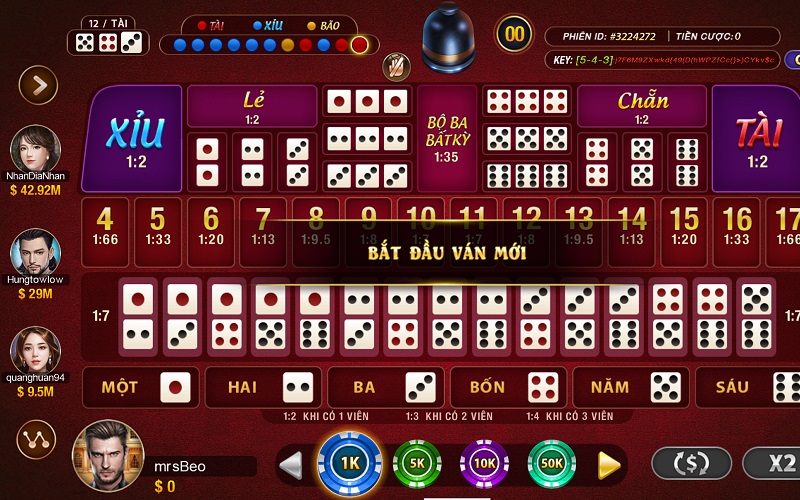 Lựa chọn mức cược, cửa cược yêu thích