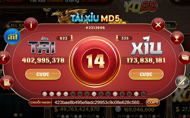 Sicbo đổi thưởng tiền mặt đỉnh cao